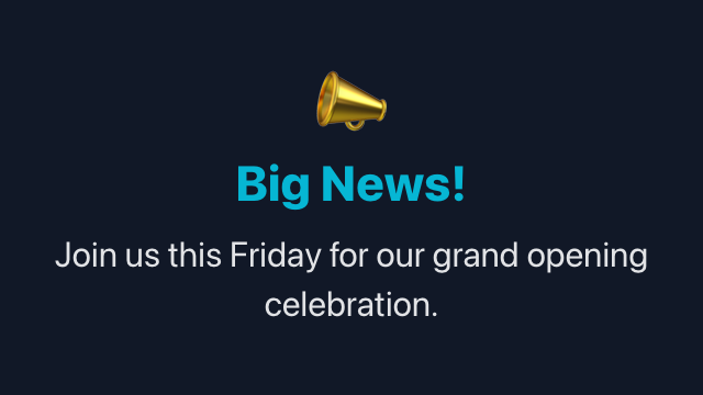 Announcement — Demo · example content
