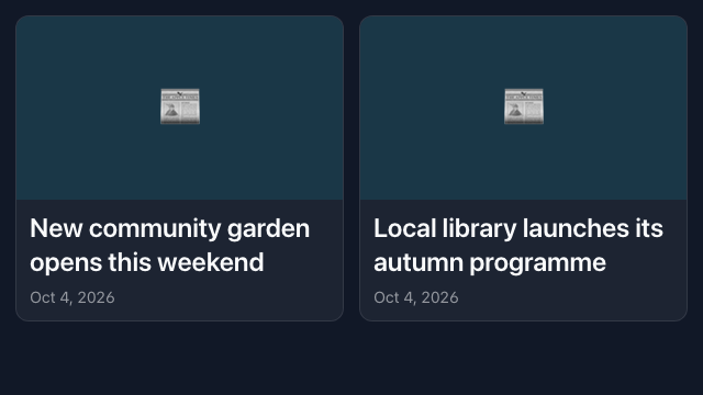 News Cards — Demo · example content