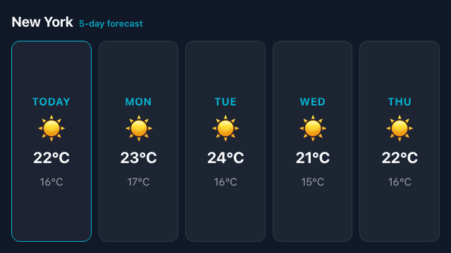 Weather Forecast — Demo · example content
