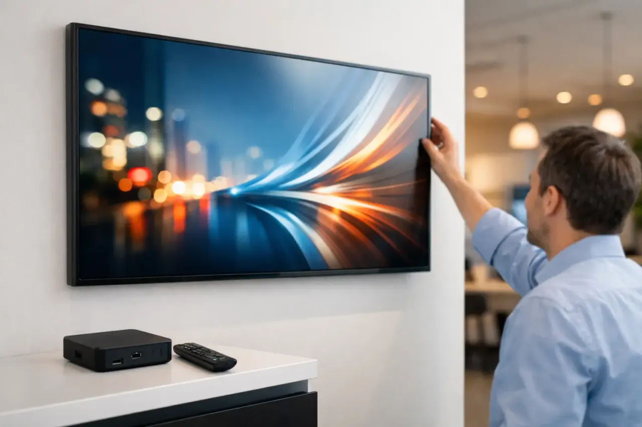 Digital signage running on a smart TV without a separate media player