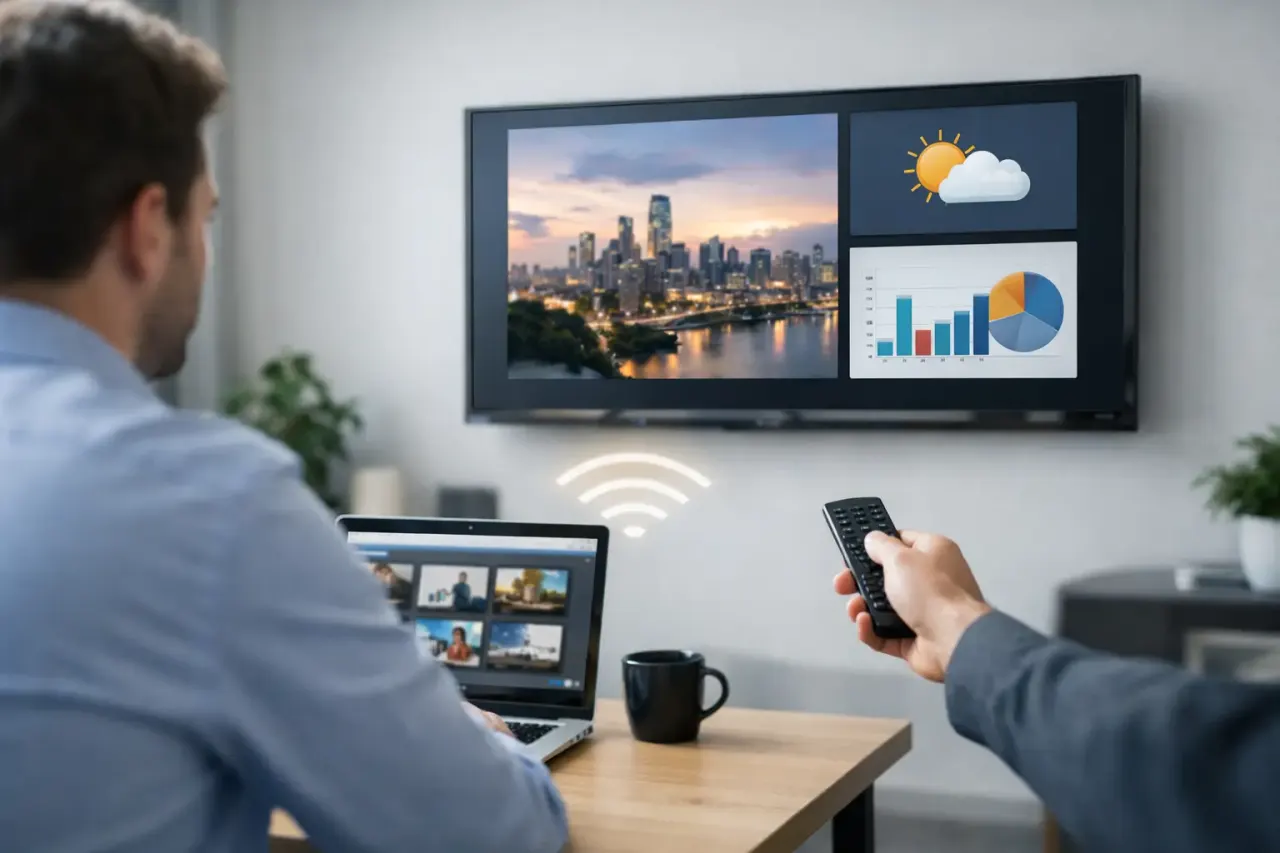 Deploying TV signage on existing smart TVs without extra hardware